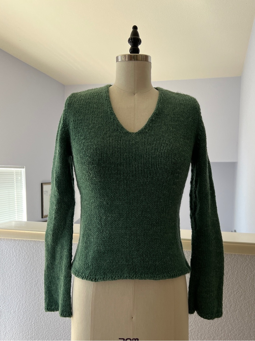 Hand knit V-Neck Sweater